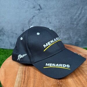 Menards Racing Hat Black Number 15 Adjustable Cap Auto Racing Strapback Mens